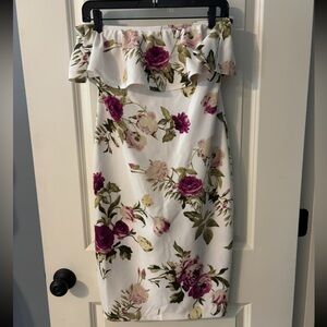 Nordstrom floral strapless dress